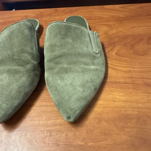 Jenni Kayne Suede Mules in Laurel Size 37 7 Casual Shoes Capsule Minimalist - Picture 4 of 16